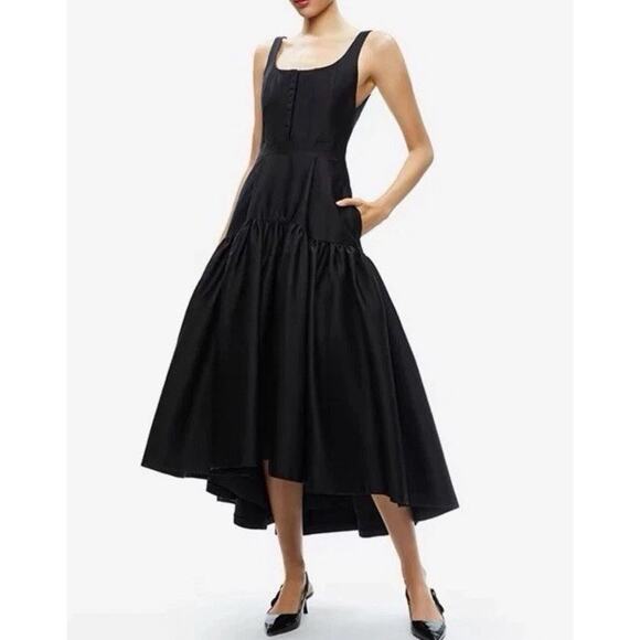 Alice + Olivia Dresses & Skirts - ALICE & OLIVIA Diana High Low Black Dress Sz 0 NEW $489